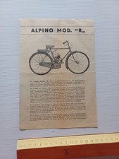 Alpino micromotore modello R anni 50 depliant italiano originale