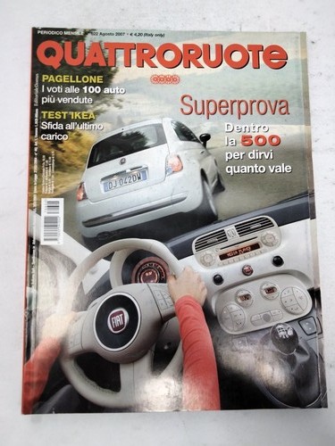 Quattroruote fiat 500 ottimo - quattroruote,