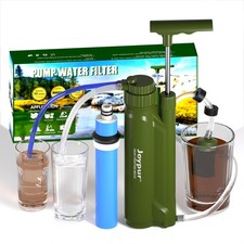 Portable 3-Stage Water Purifier Survival Pump with 0.0001 Micron Reverse Osmo...