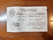 BANCONOTA GRAN BRETAGNA OPERAZIONE BERNHARD 10 POUNDS 1937 2° GUERRA MONDIALE