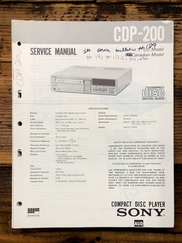Sony cdp 200 lettore - sony, cdp-200