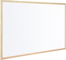 Bi-Office MP07001010 Budget - Lavagna con Cornice In Legno, 900 x 600 mm, Bianco