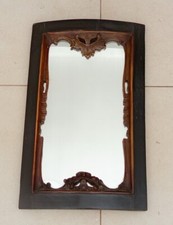 ♥ ANTICO VECCHIO SPECCHIO IN LEGNO ART NOUVEAU LIBERTY PRIMI '900 RETTANGOLARE