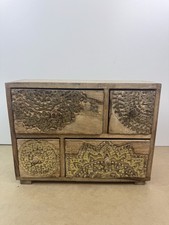 Hand Carved Wooden Storage Box