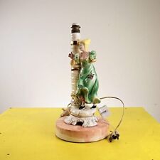 lampada da tavolo in ceramica con base in marmo rosa vintage