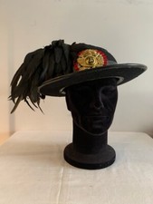 VECCHIO CAPPELLO BERSAGLIERE CON PIUME SENZA SOGGOLO 23° REGG. TG.58