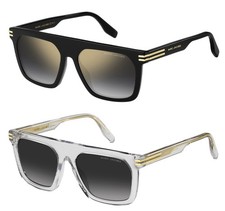 Occhiali da sole uomo Marc Jacobs Flat Top Browline con lenti sfumate - MARC680S