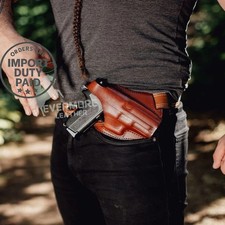 Fondina Glock 17 OWB con rottura pollice in acciaio - trasporto trafilatura incrociata