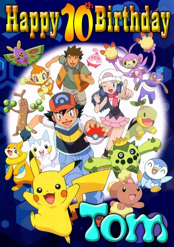 Pokemon biglietto auguri buon - biglietto,
