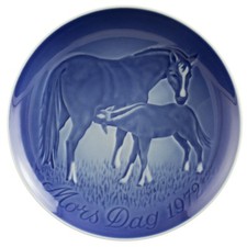 ROYAL COPENHAGEN BING&GRONDAHL PIATTO FESTA DELLA MAMMA 1972 ORIGINALE PORCE