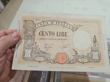 CENTO 100 LIRE BARBETTI GIALLINO GRANDE B REGNO D'ITALIA VITTORIO EMANUELE
