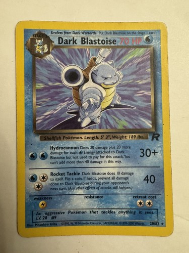 Pokemon dark blastoise - 20/82,