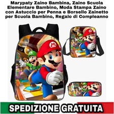 Zaino Scuola Elementare Bambino, Zaino con Astuccio E Borsello Zainetto 