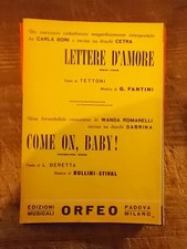 SPARTITO BONI "LETTERA D'AMORE" + ROMANELLI "COME ON, BABY!"