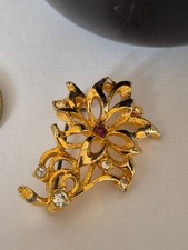 Spilla fiore vintage oro - spilla,