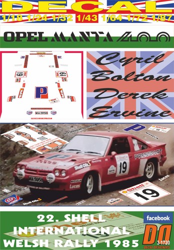 Decal opel manta 400 - opel, bolton