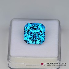 10 Ct Certificato Naturale Neon Blu Paraiba Tormalina Sciolta Asscher Gemma A+