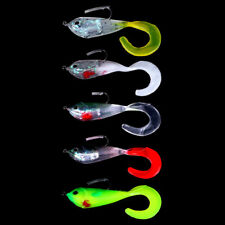 5 pezzi/confezione esca pesca ghiaccio plastica morbida 6 cm/5 g Jig Bass gomma esca coda attacco