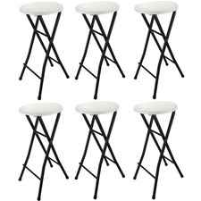 70 cm 6 sgabelli da bar pieghevoli stabili resistenti 100 kg metallo/plastica