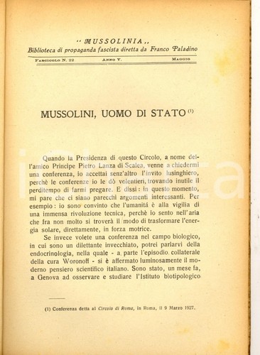 1927 enrico ferri mussolini - 1927,