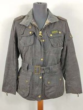 Giacca Barbour International Donna Medium UK12 -Lady International Black Jack...