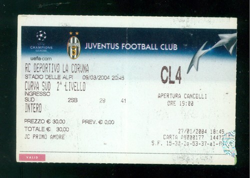 Biglietto juventus deportivo - biglietto,
