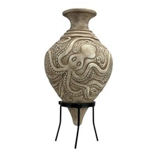 Vaso polpo Rhyton Creta minoica antica Grecia terracotta 10,62 pollici