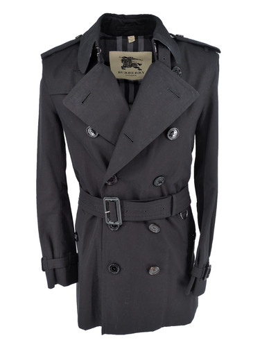 Trench coat burberry uomo nero - coat,