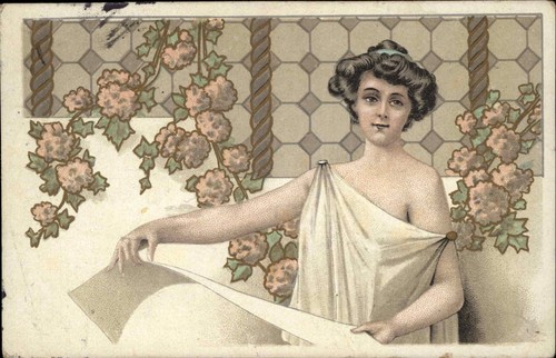 Cartolina antica art - antica, nouveau
