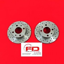 DISCHI FRENO ANTERIORI POSTERIORI PER MODIFICA FRENI FIAT 500 E 126  FORATI 