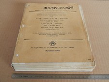 MANUALE ANNO 1962 PER CARRO ARMATO TANK COMBAT 9-2350-215