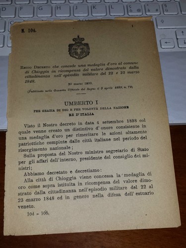Regio decreto 1899 concede - regio,