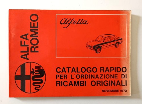 Alfetta 1972 catalogo - alfetta,