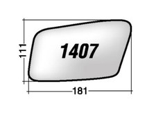 Per Volvo 440 1994-1997 Vetro di Ricambio Sx per Specchio Retrovisore 181X111mm