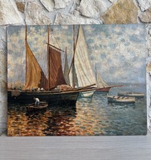 Quadro -Marina Con Barche-