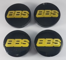 Borchie coprimozzo BBS neri grafica oro da 56 mm