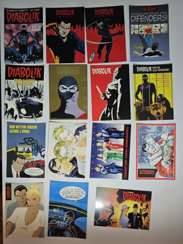 Lotto cartoline diabolik 15 - lotto,