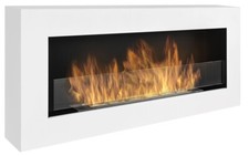 Caminetto bioetanolo parete con vetro BOX 90cm Camino FIAMMA REGOLABILE