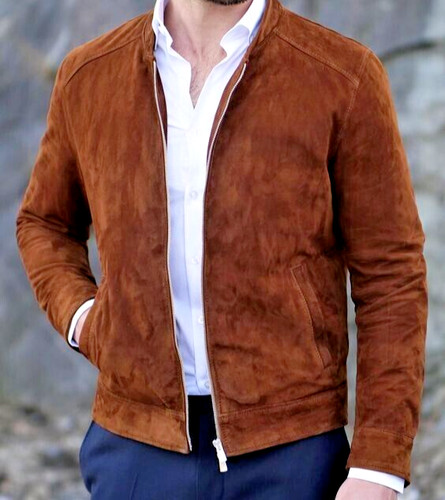Giacca pelle scamosciata uomo