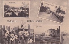 * ARQUATA SCRIVIA - Panorama, Entrata al Paese e Stazione Ferroviaria 1913