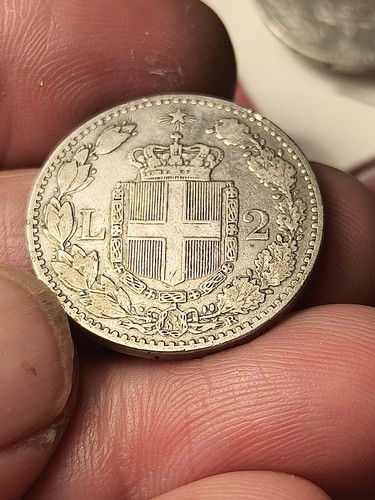 Lire argento 1884 umberto - argento,