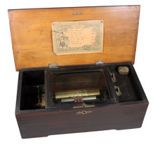 Antico carillon a cilindro 17,7x6,2 Made in France anni 1880-1900 raro