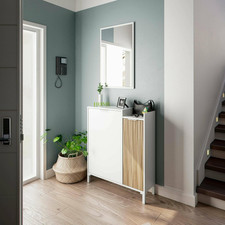 - Mobile Da Ingresso Williamsport, Entratina a 2 Ante, Armadio Con Specchio, Por