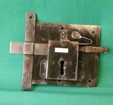 ANTICA SERRATURA DEL 700/800 IN FERRO BATTUTO A MANO SENZA CHIAVE. GG30