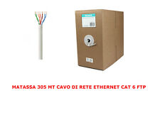 MATASSA 305 METRI CAVO RETE FTP CAT 6 LAN CCA ETHERNET BOBINA INTERNET ADSL 300