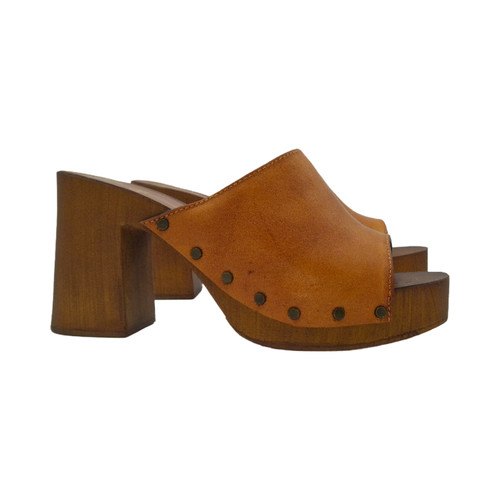 Zoccoli donna pelle color - zoccoli, in