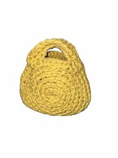 Borsetta in Fettuccia, Fatta a Mano - MADE IN ITALY -  100% COTONE Colore Senape