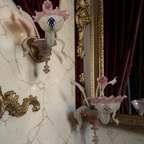 Coppia applique murano vetro - murano,