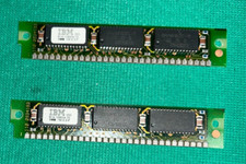 2x IBM B1A 10900A-70 1MB 30-Pin SIMM Memory module FPM RAM 1Mx9 3 Chip Parity 70