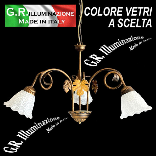 Lampadario ferro battuto - lampadario,